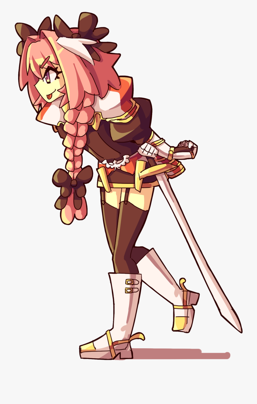 Default Pose Astolfo Doodle To Break Boredom - Cartoon, Transparent Clipart