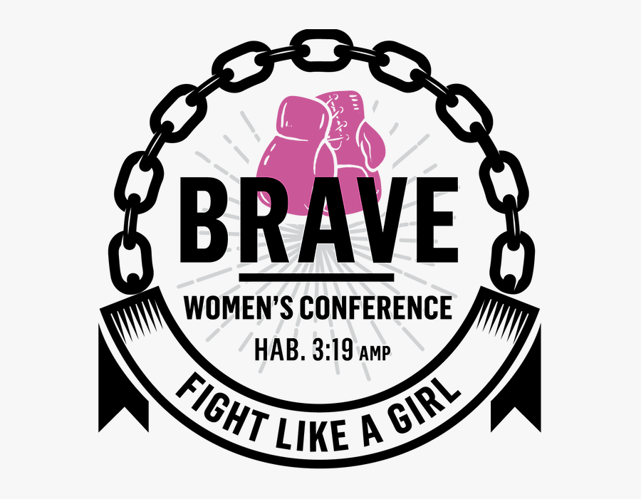 Wof180718 Brave Fight Like A Girl Logo - Silhouette Circle Chain Vector, Transparent Clipart