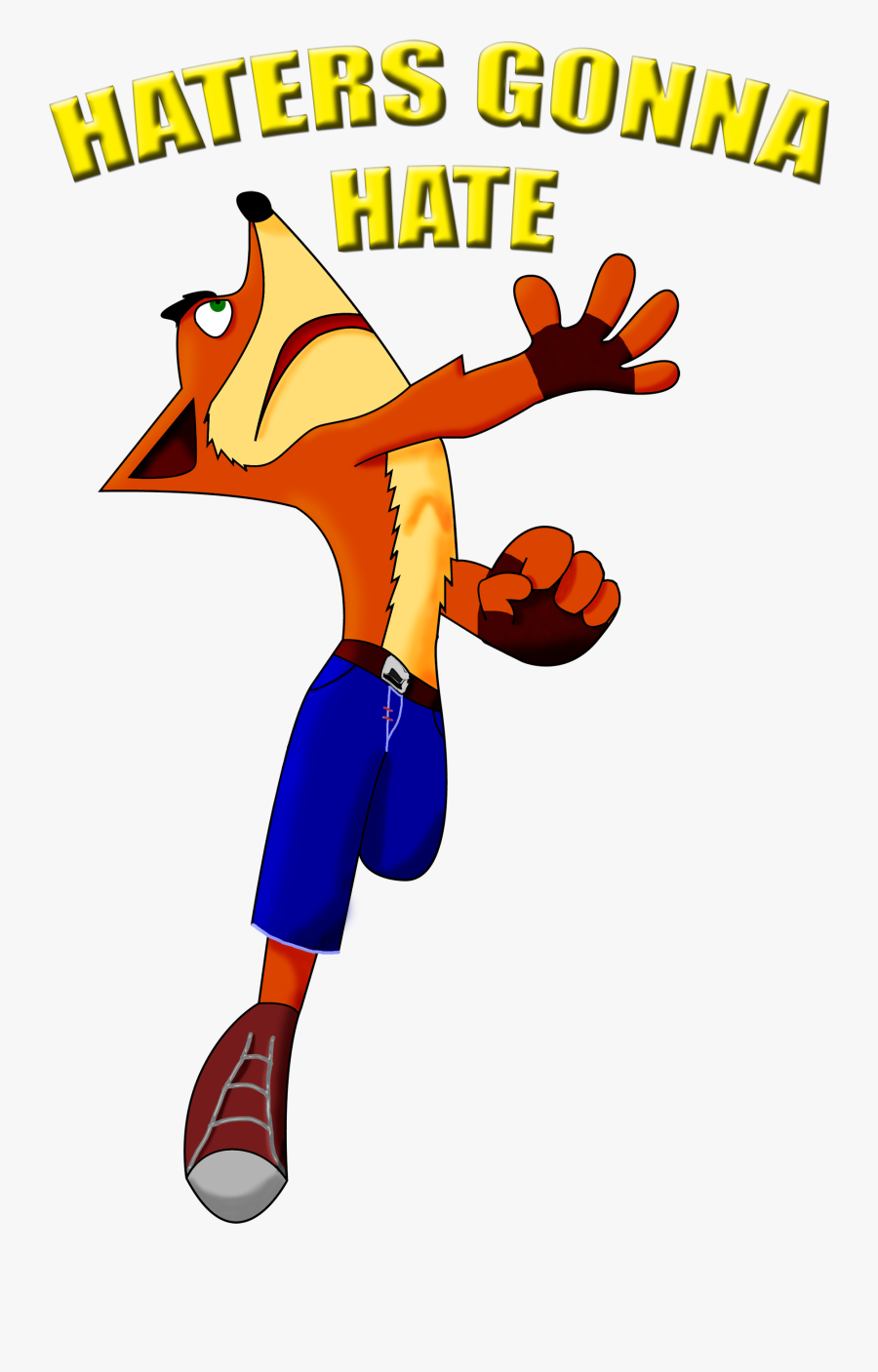 Haters Gonna Hate Clip Art Cartoon Clip Art Line - Crash Bandicoot Haters Gonna Hate, Transparent Clipart