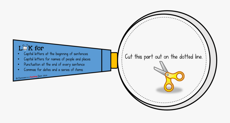 Magnifying Glass Writing Template, Transparent Clipart