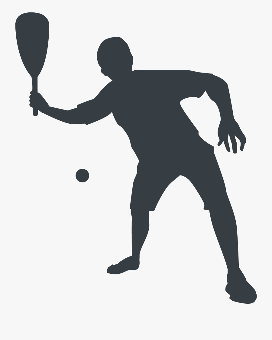 Clip Art Active Safe Athlete Silhouette - Racquetball Silhouette, Transparent Clipart