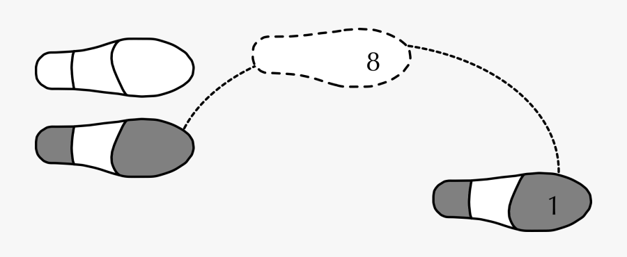 Foot Path - Line Art, Transparent Clipart