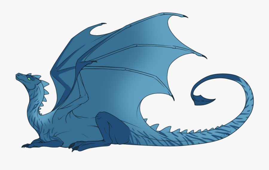 Forgot To Upload This Last Week A Flat Colored Line-art - Dragon, Transparent Clipart