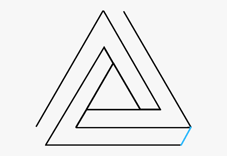 How To Draw Impossible Triangle - Cool Triangles Drawing, Transparent Clipart