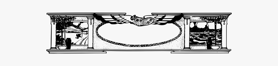 Mailbag Frame - Line Art, Transparent Clipart