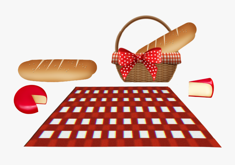 #picnic #scpicnic #basket #frenchbread #cheese #tablecloth, Transparent Clipart