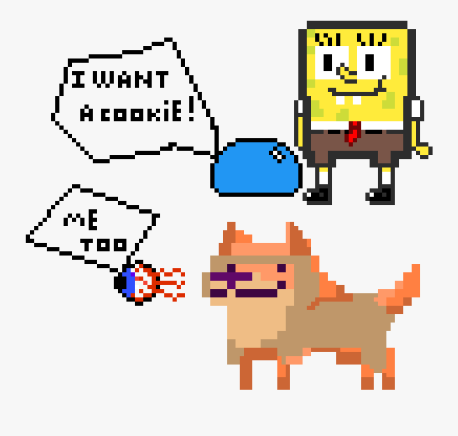 Patrick Spongebob Pixel Art, Transparent Clipart