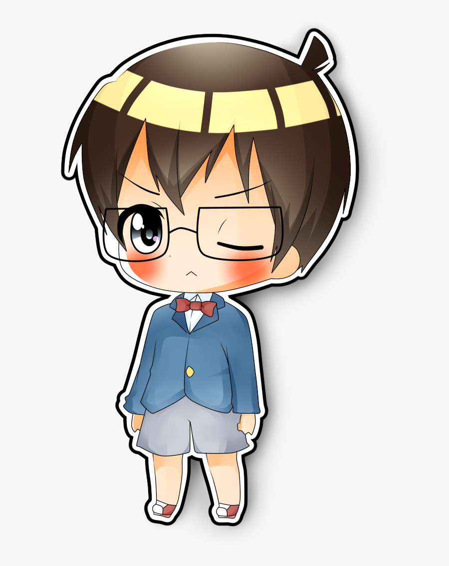 Chibi Detective Conan By Tsunausui10 Chibi Detective - Detective Conan Kawaii, Transparent Clipart