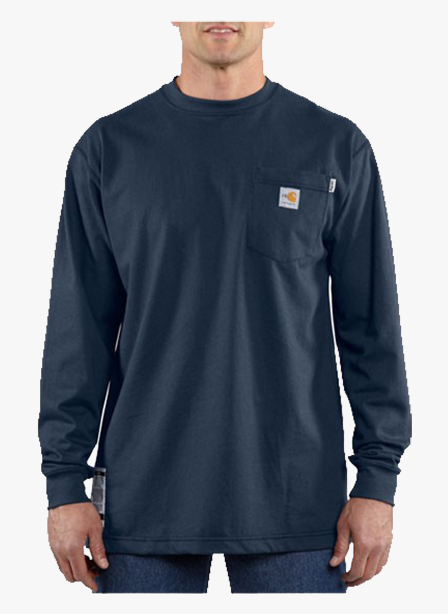 Carhartt Long Sleeve Navy, Transparent Clipart