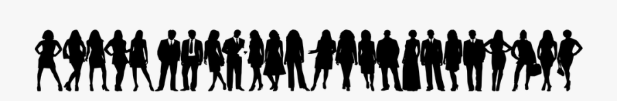 Line Of People Png - Silhouette People, Transparent Clipart