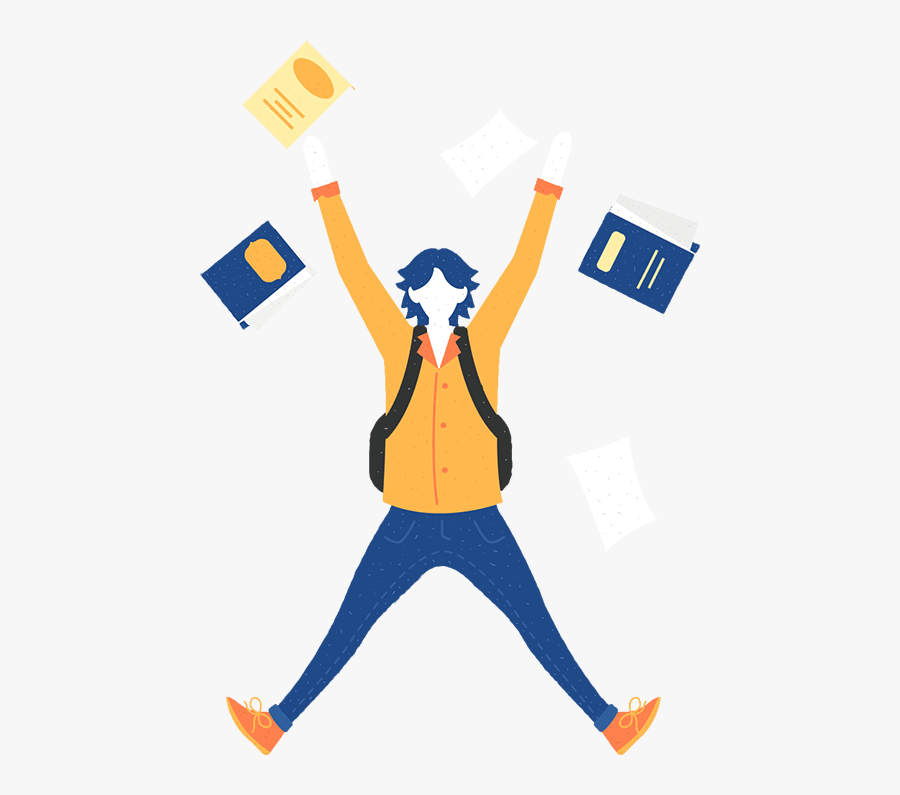 Student Jumping Up Clipart, Transparent Clipart