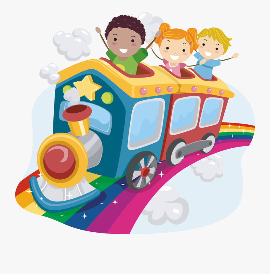 Children On Train Clipart, Transparent Clipart
