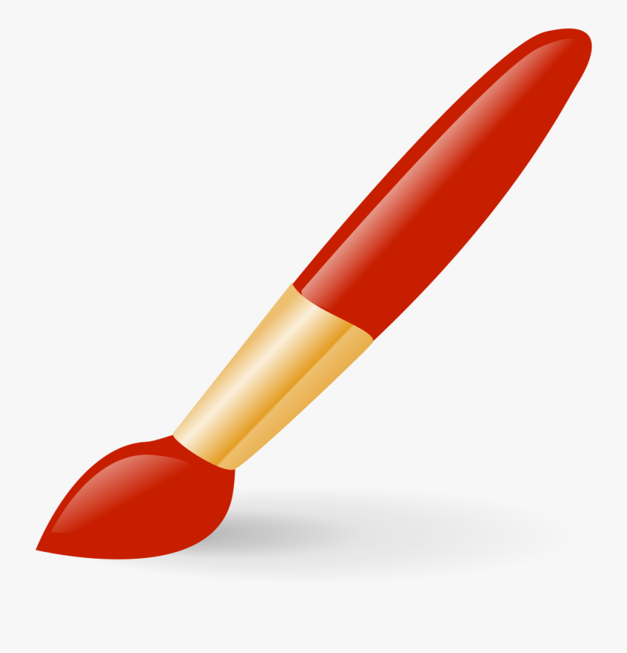 Stock Brush Red - Paint Brush Clip Art, Transparent Clipart