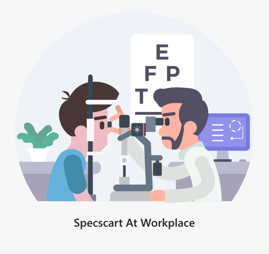 Specscart Corporate Eye Test - Eye Check Up Cartoon, Transparent Clipart