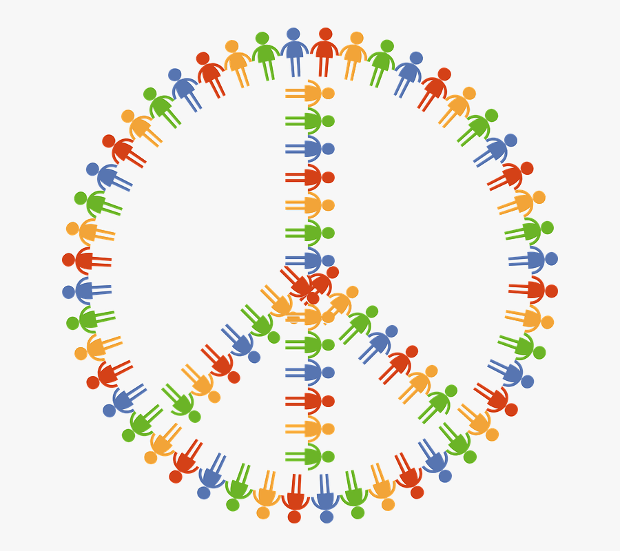 Transparent Group Of People Holding Hands Clipart - Poster Harmony And Peace, Transparent Clipart