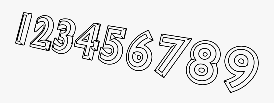 Number 9 Cliparts Black - Numbers Clipart Black And White Png, Transparent Clipart