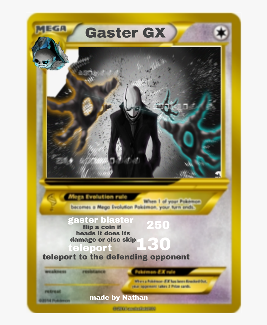 #pokémon Card - Wd Gaster Art Badass, Transparent Clipart