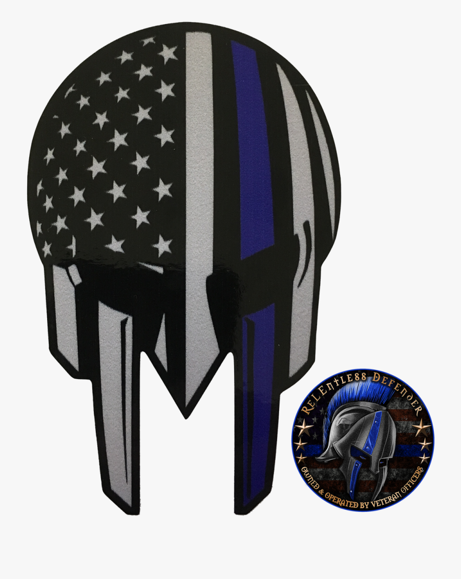 Blue Line Warrior Png, Transparent Clipart