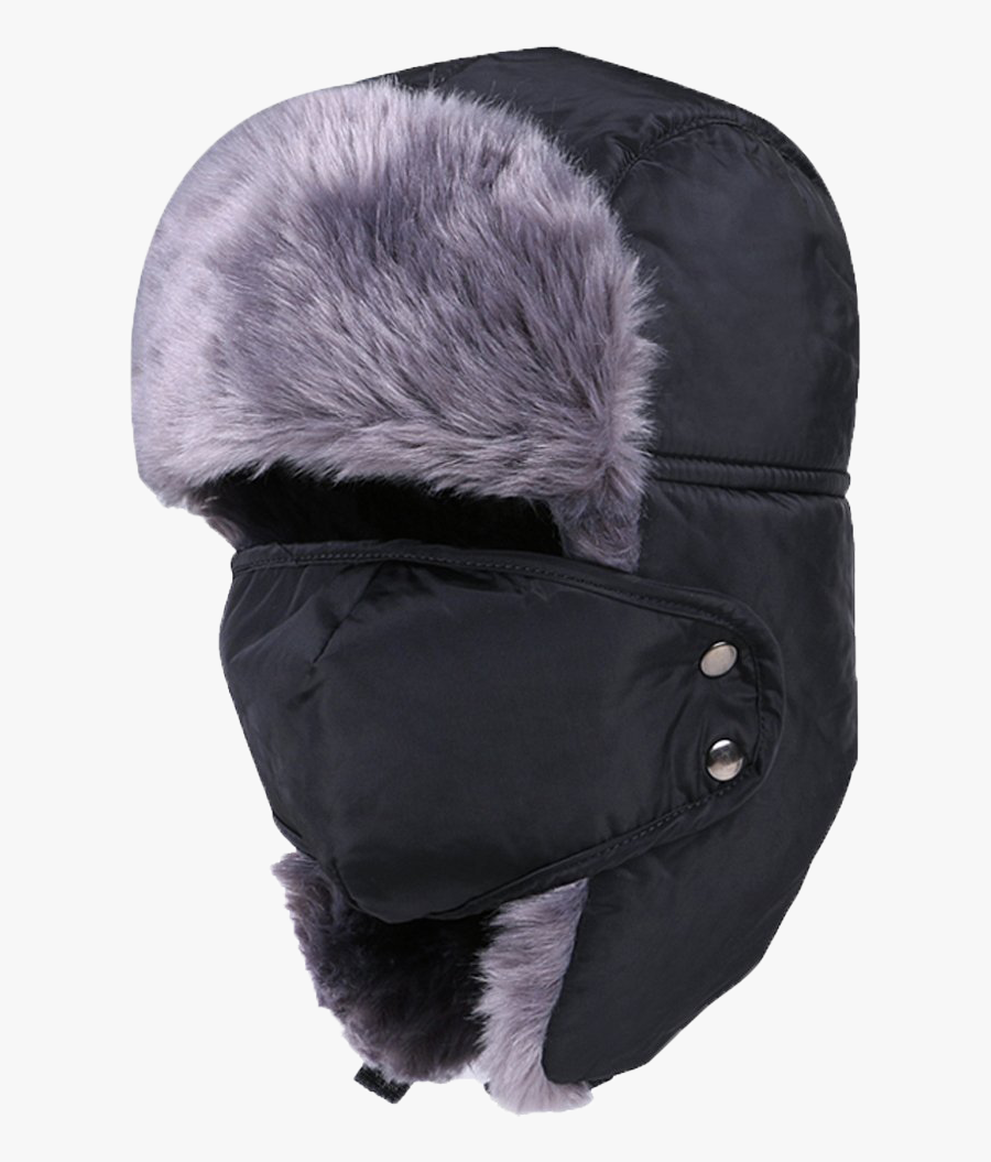 Image Free Hat Cap Winter Fur - Ushanka With Face Mask, Transparent Clipart
