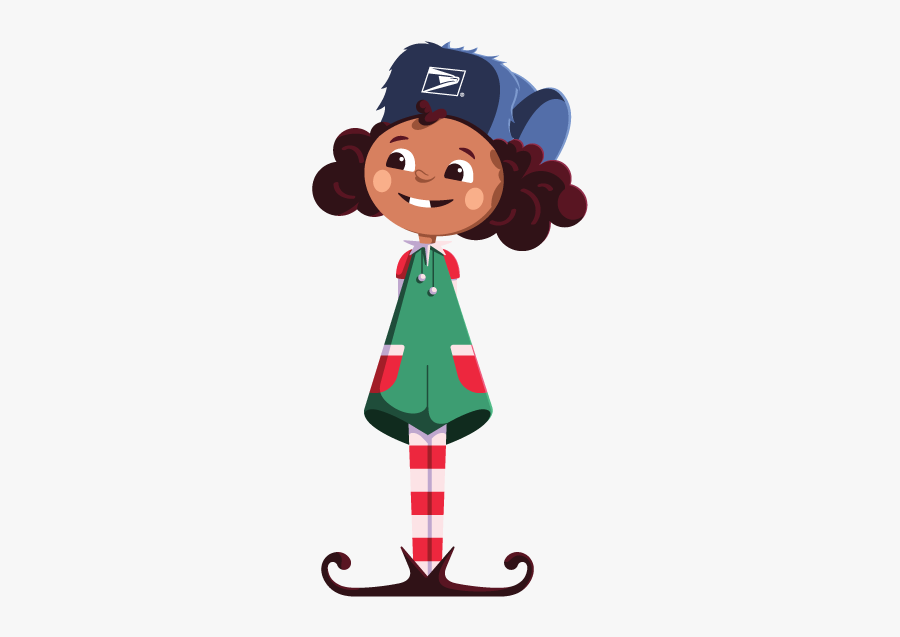 Holly The Elf - Cartoon, Transparent Clipart