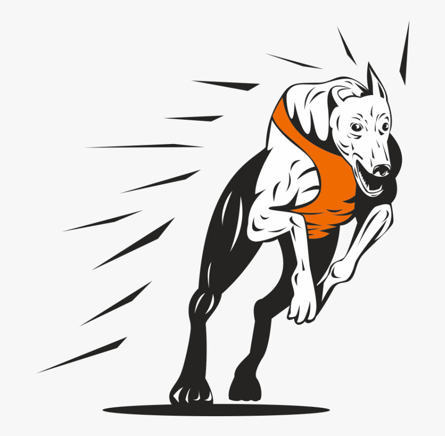 Greyhound Racing Clip Art - Greyhound Dog Wall Sticker, Transparent Clipart