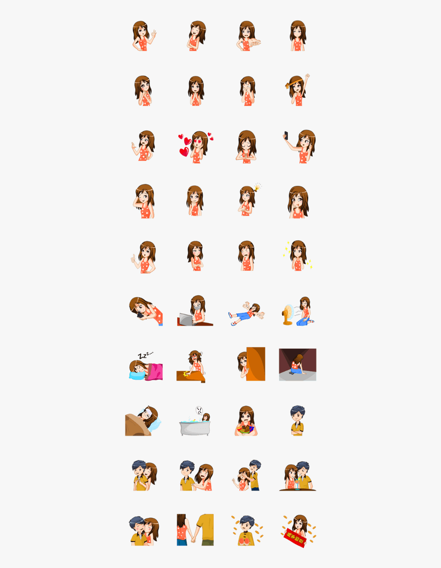 Silly Sally - Sticker Line Busy, Transparent Clipart