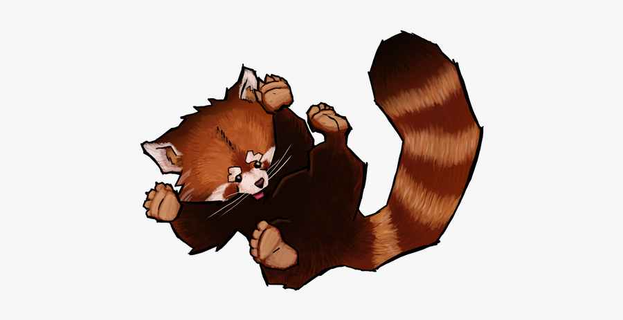 Drawn Red Panda Gaming - Cartoon, Transparent Clipart