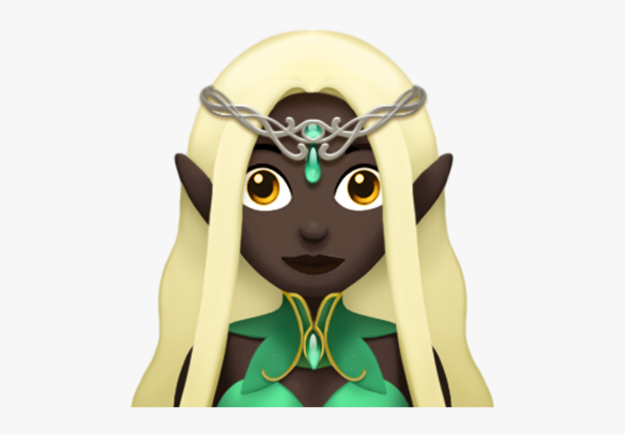 Apple"s New Elf Emoji, Which Looks To Have Been Inspired - Dungeons And Dragons Emojis, Transparent Clipart