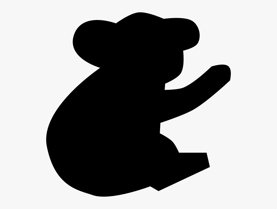 Koala Bear Silhouette, Transparent Clipart