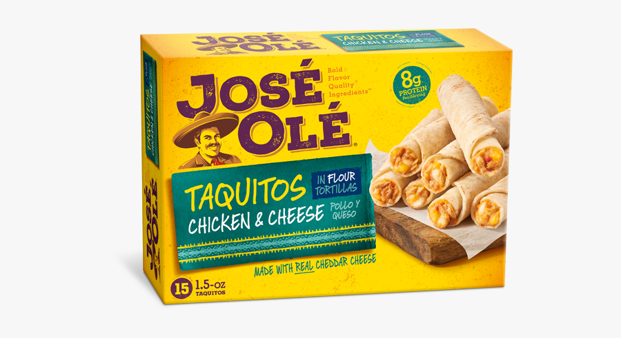 Chicken Taquitos Burritos Chimichangas - Jose Ole Taquitos Chicken And Cheese, Transparent Clipart