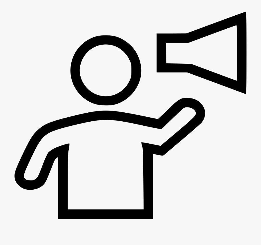 Transparent Announcement Png - White Line Announcement Icon, Transparent Clipart