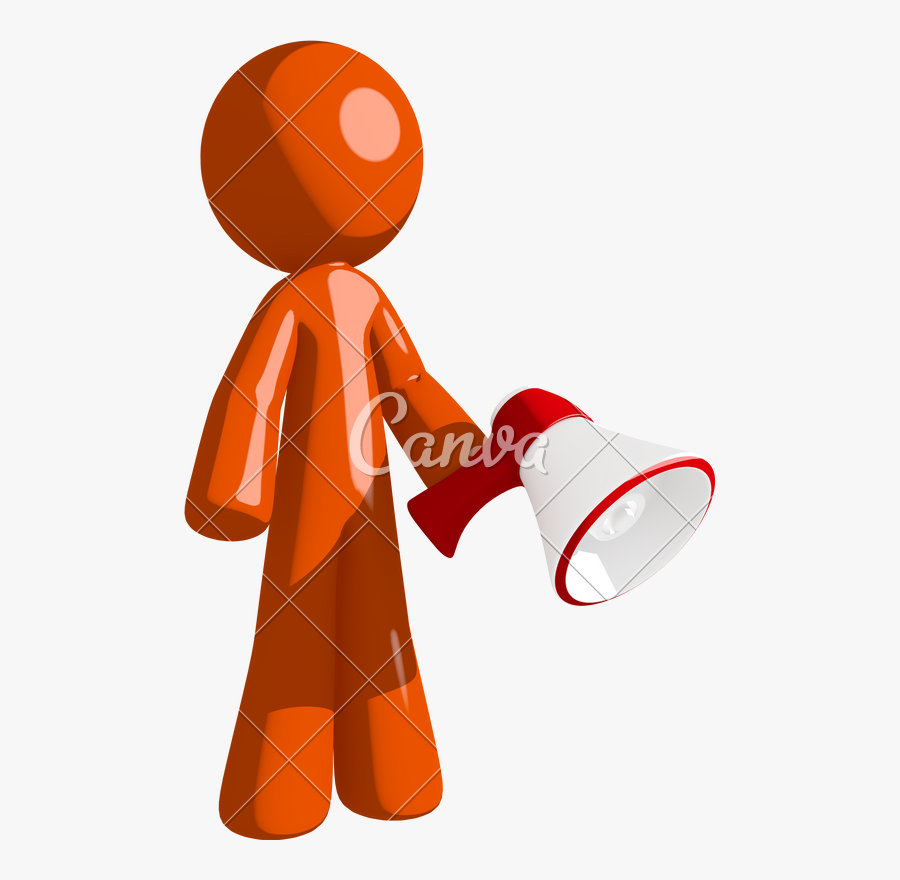 Megaphone Clipart Man - Canva, Transparent Clipart