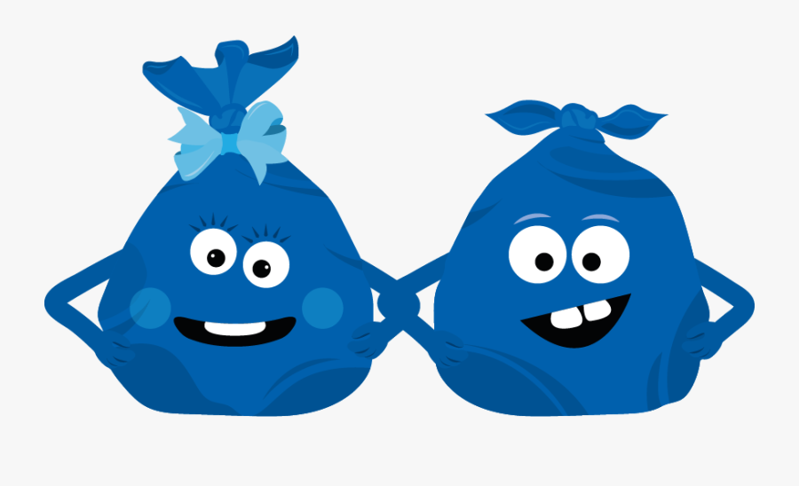 Blue Recycling Bag Png, Transparent Clipart