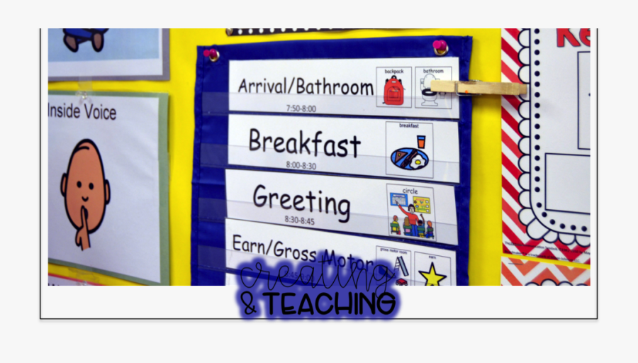 Classroom Daily Visual Schedules, Transparent Clipart