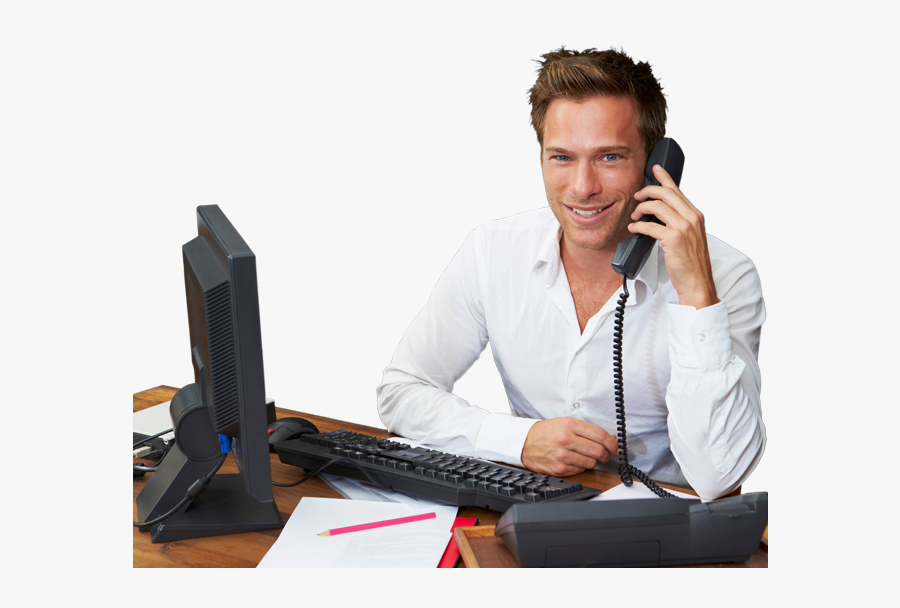 Clip Art Male Receptionist - Atendimento Telefonico Recepção Hotel, Transparent Clipart