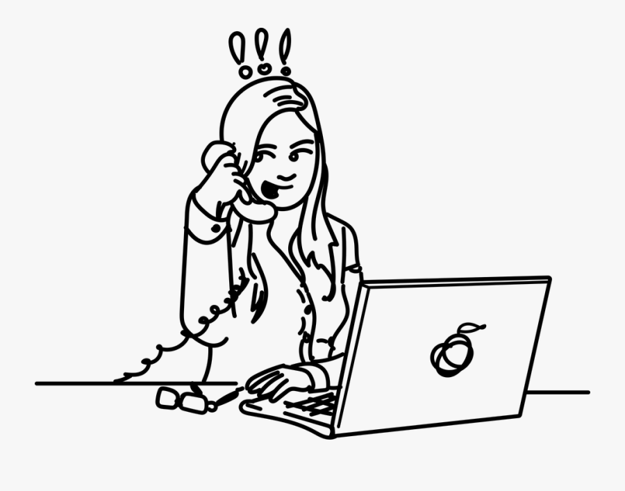 Transparent Receptionist Png - Desenho Recepcionista, Transparent Clipart