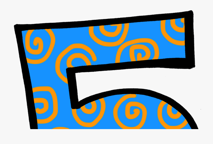 Life Path - Printable Colorful Number 5, Transparent Clipart