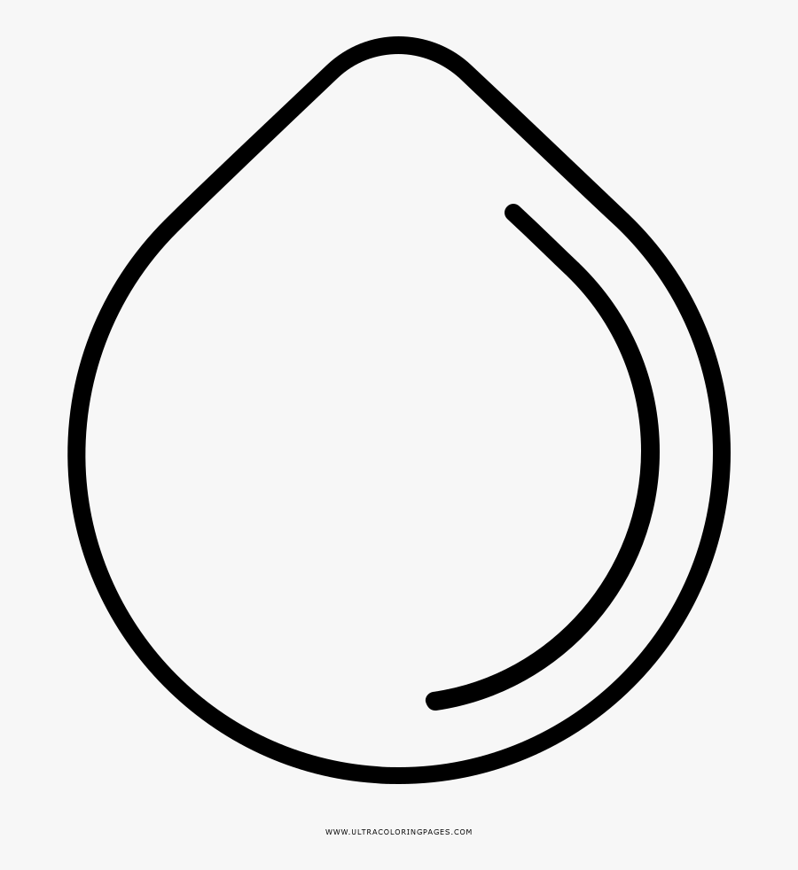 Water Droplet Coloring Page - Line Art, Transparent Clipart