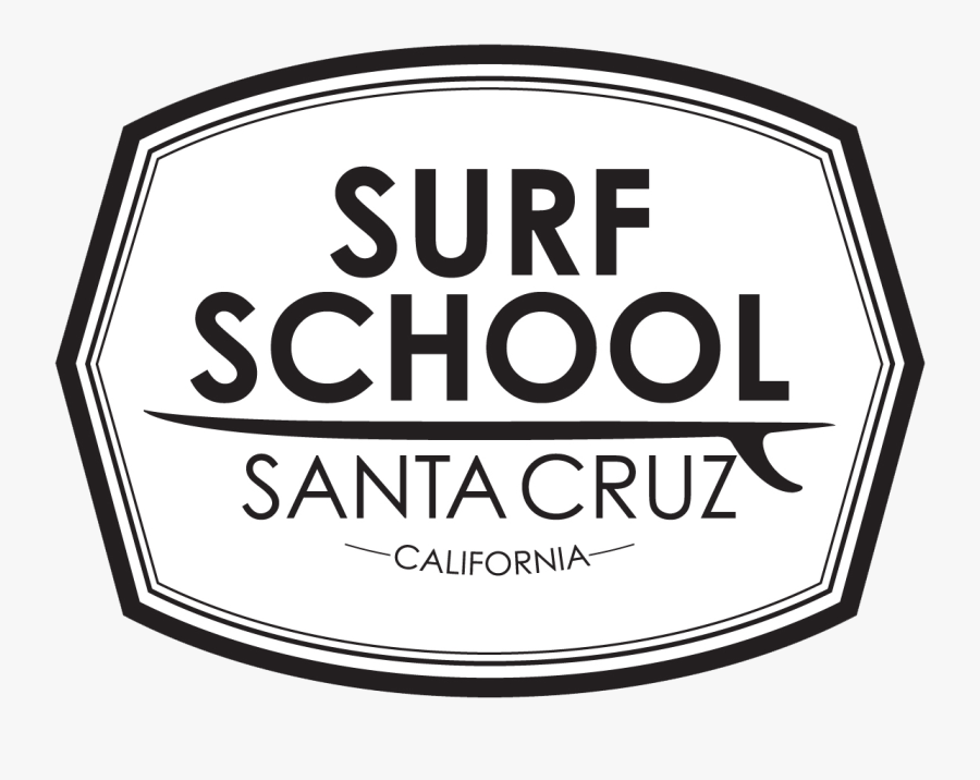 Surf School Santa Cruz, Transparent Clipart