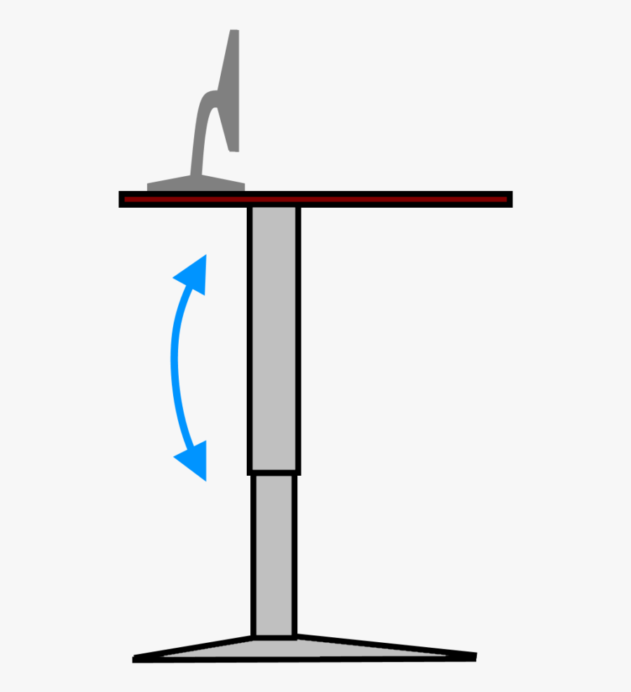 Sit-stand Desk, Transparent Clipart