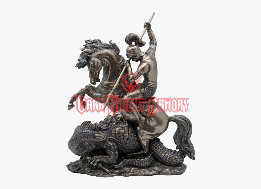 George Dragon Slayer Statue - Statue De Saint Georges, Transparent Clipart