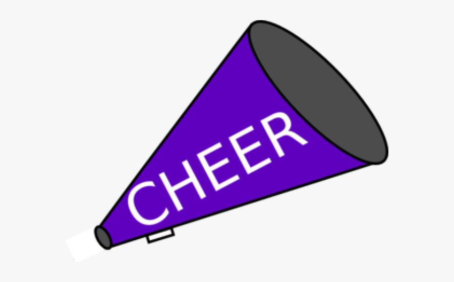Cheerleader Clipart Megaphone - Purple Pom Poms Clipart, Transparent Clipart