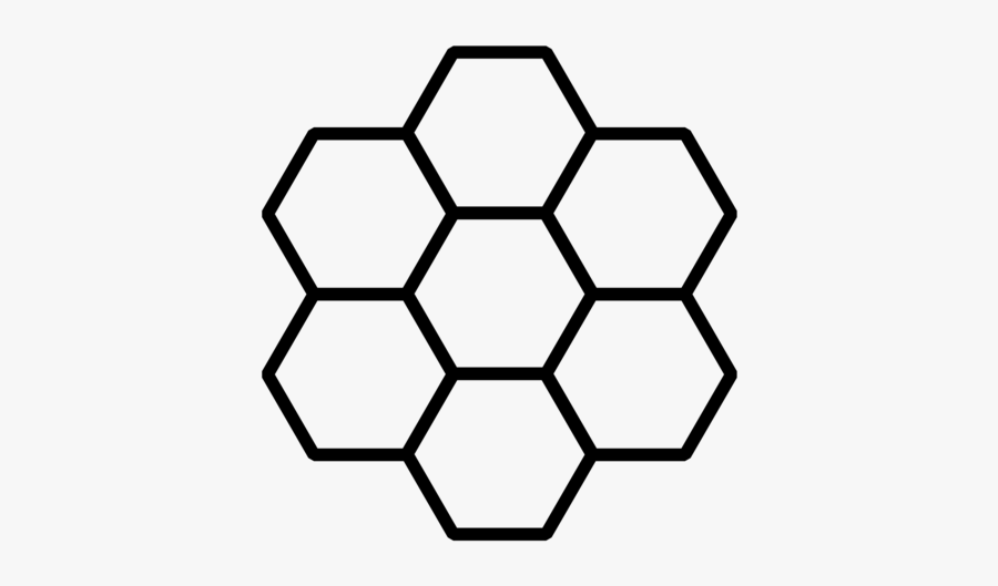 Bee Black And White Clipart Honeycomb - Honey Comb Clip Art , Free