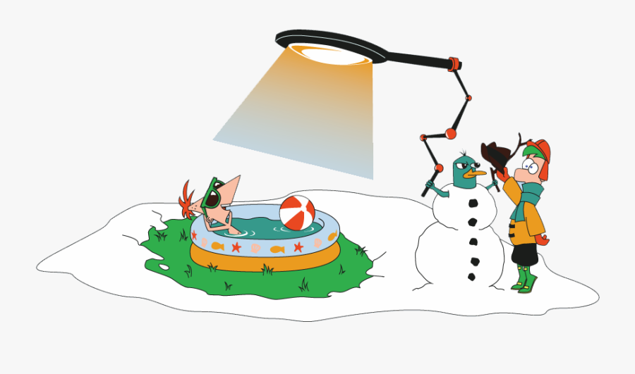 Phineas & Ferb Group Clipart - Cartoon, Transparent Clipart