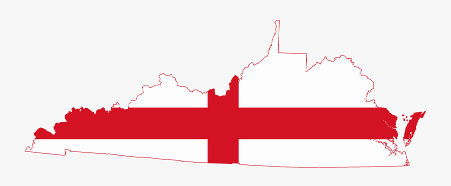 Flag Map Of The Colony Of Virginia - Virginia Colony Map Png, Transparent Clipart