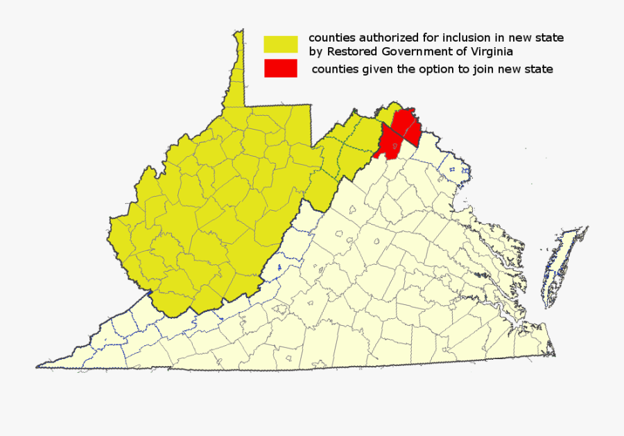 The Restored Government Of Virginia Authorized Creation - Virginia Before West Virginia Split, Transparent Clipart