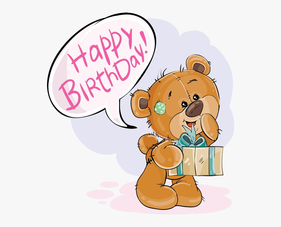 Teddy Bear Clipart Happy Birthday - Happy Birthday Teddy Bear Clipart, Transparent Clipart