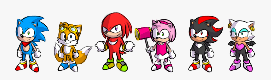 Sonic Characters Redesign, Transparent Clipart