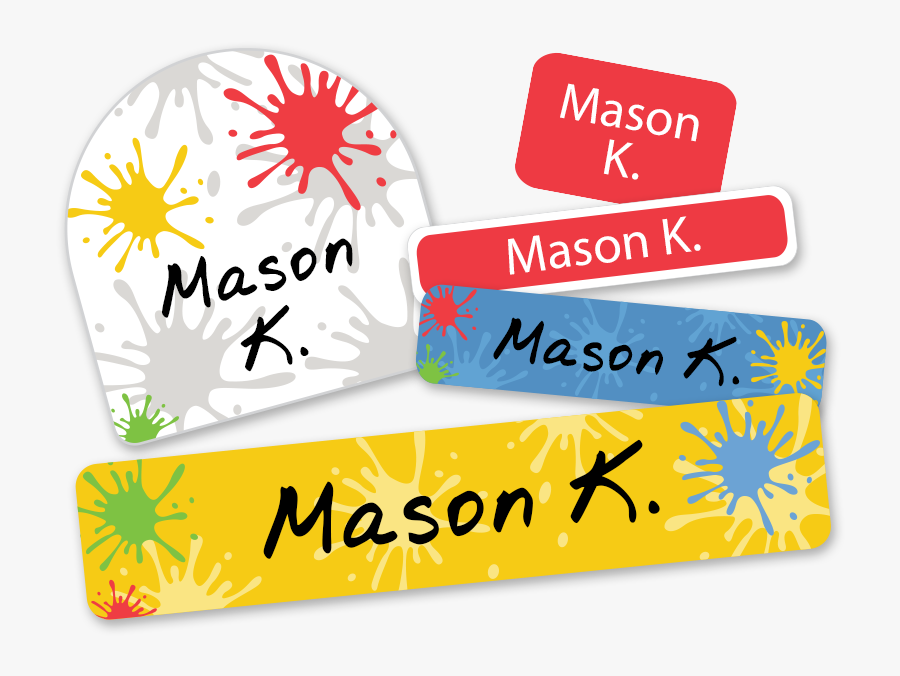 Paint Ball Labels For Kids School Supplies, Transparent Clipart