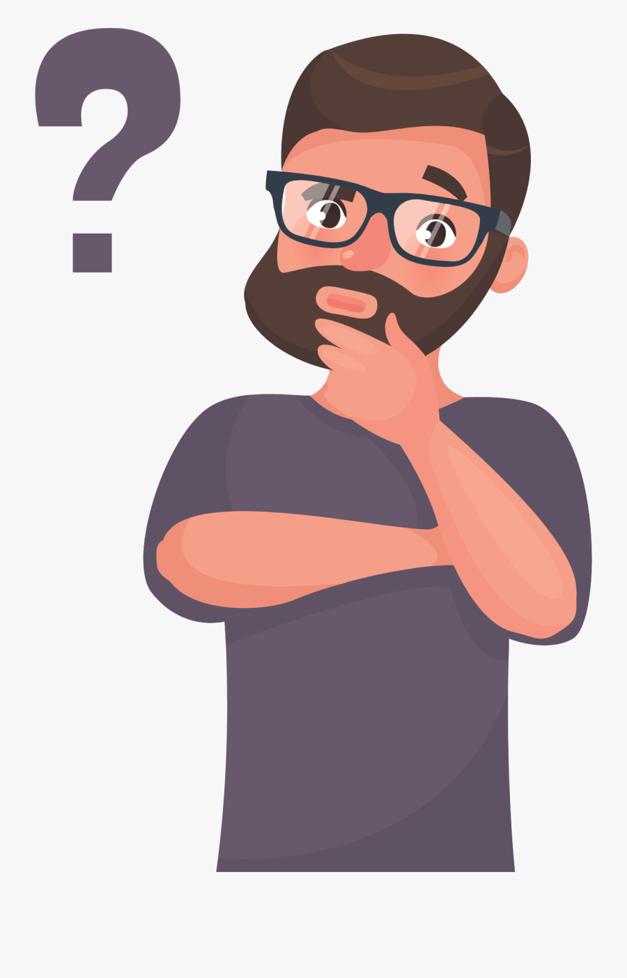 Key Trait Of Good Testers - Man With Question Mark, Transparent Clipart